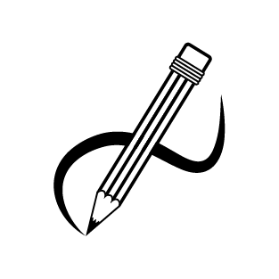 A pencil icon drawing a curvy line